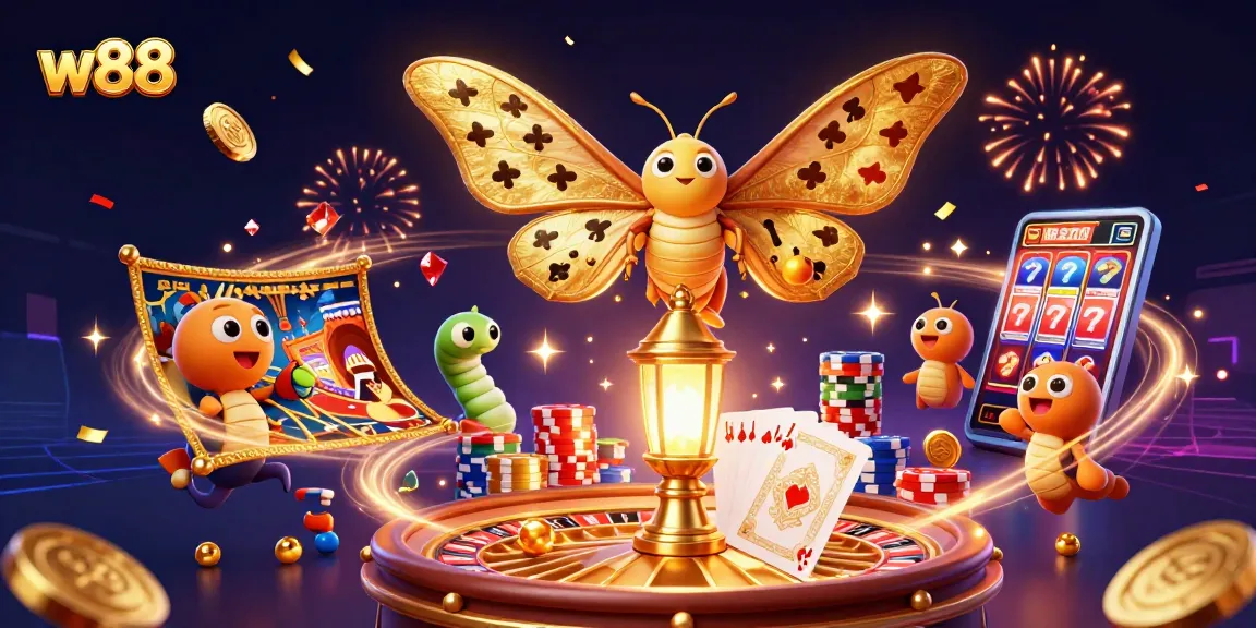 Engage in exciting casino play with the dazzling features of w88, showcasing vibrant gaming elements.