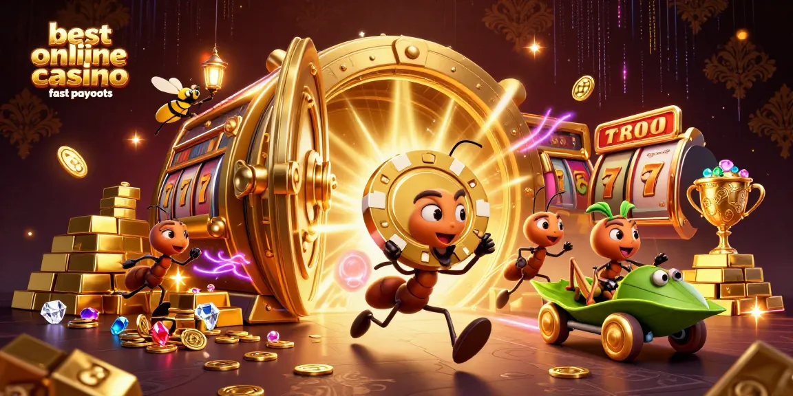 Experience the thrill of best online casino fast payouts with dynamic cartoon heist scene.