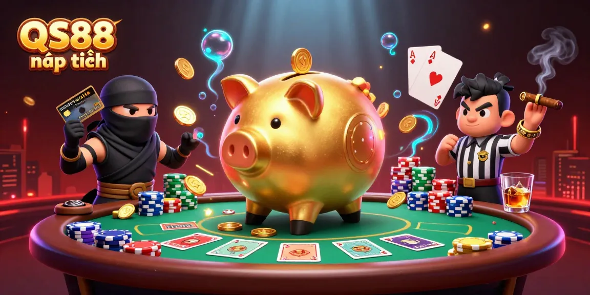Engage in thrilling gameplay with QS88 nạp tiền while enjoying the vibrant casino scene illustration.