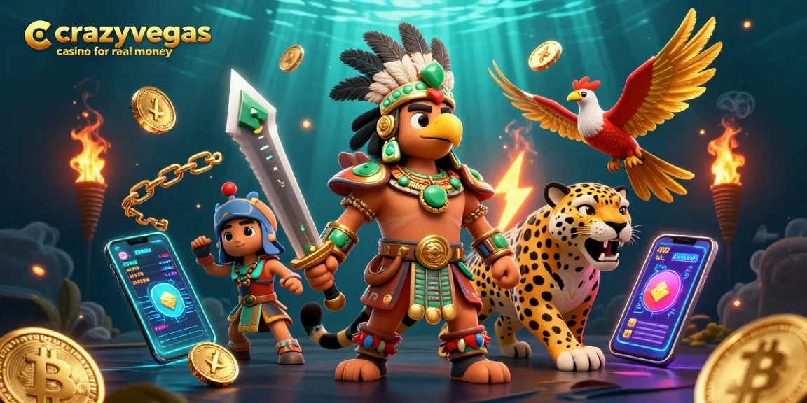 Play at crazyvegas casino for real money with an immersive 3D gaming experience featuring vibrant characters.